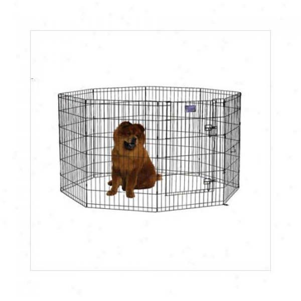 Midwest Black E-Coat Pet Exercise Pen 8 Panels Black